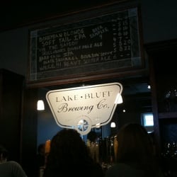 Lake Bluff Brewing Company - Back bar and beer menu