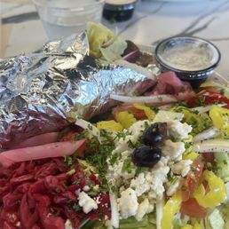 Gyros sand which with salad Gyros sand which with salad