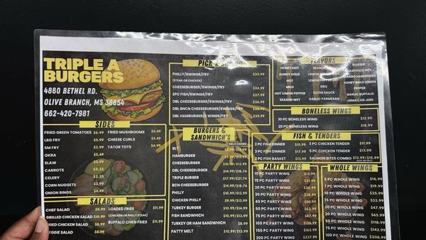 Menu photo 1 AAA burgers N Things Olive Branch, MS Menu photo 1 AAA burgers N Things Olive Branch, MS