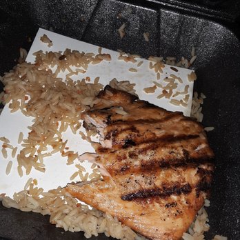 Logan's Roadhouse - This is the salmon I received with my carryout. A decent portion. It was yummy. I had a few bites to make sure. - Steakhouses Near Me - Ft. Wayne, Indiana Logan's Roadhouse - This is the salmon I received with my carryout. A decent portion. It was yummy. I had a few bites to make sure. - Steakhouses Near Me - Ft. Wayne, Indiana