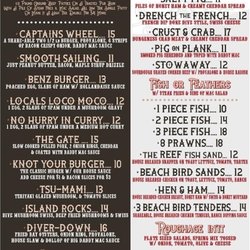 Lunch menu