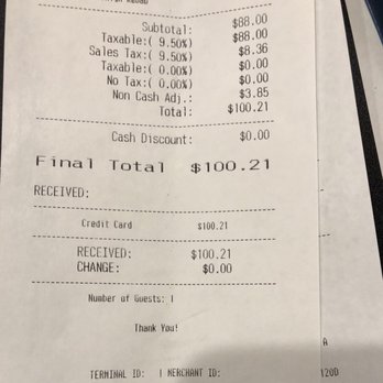 Kebab Halebi - Over charged for using a credit card. - Middle Eastern Near Me - Van Nuys, California