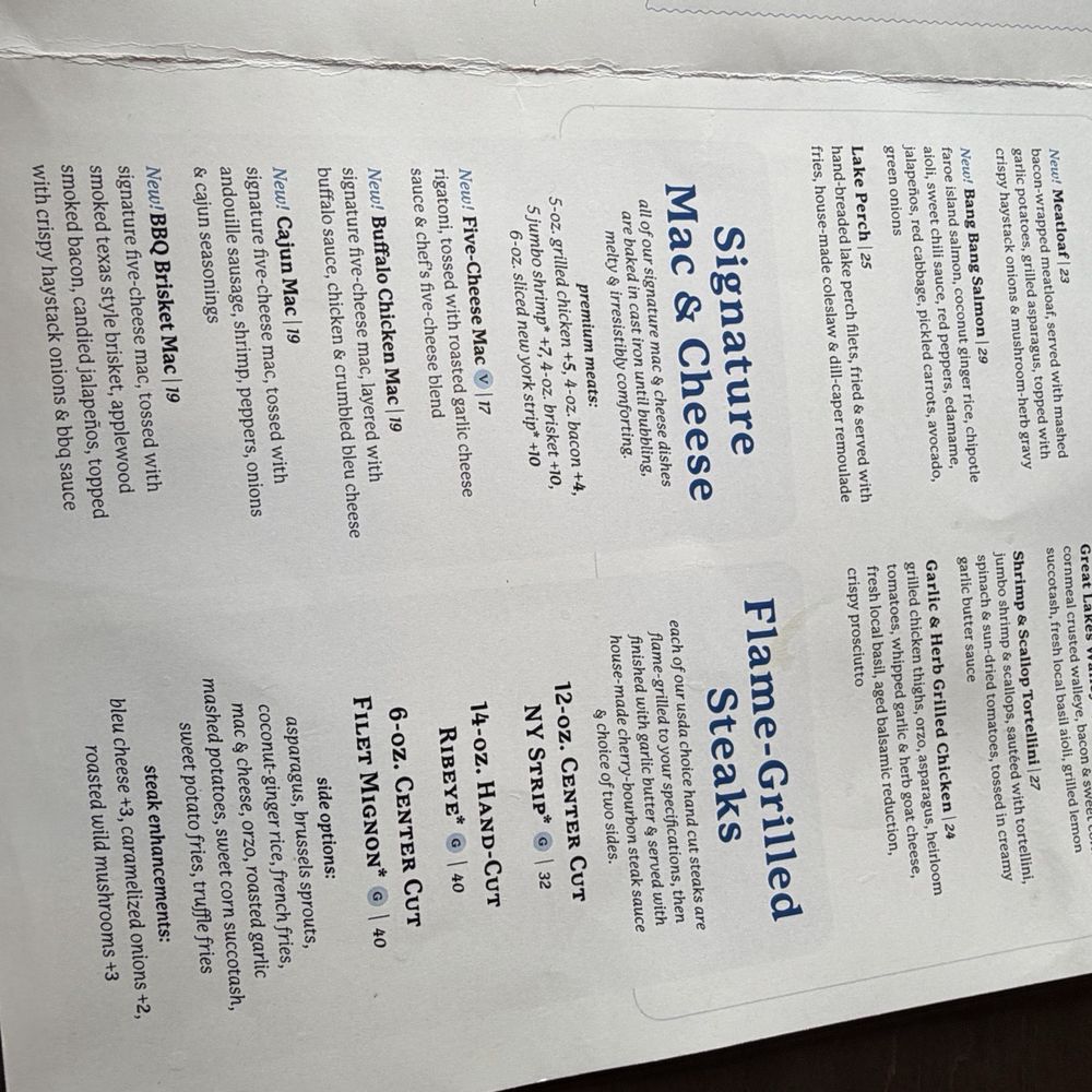Boatwerks Waterfront Restaurant - Menu entrees, steaks and Mac and cheese - American Near Me - Holland, Michigan