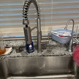He installed the Kitchen Faucet