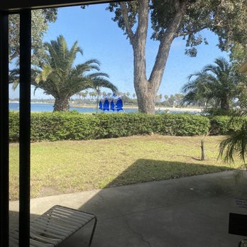 Bahia Resort Hotel - Patio/room view. Easy access for anyone to walk on, including non guests - San Diego, CA