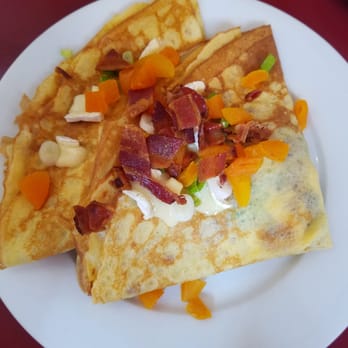 Cafe Conti - Bacon, brie and apricot crepe - Breakfast & Brunch Near Me - New Orleans, Louisiana Cafe Conti - Bacon, brie and apricot crepe - Breakfast & Brunch Near Me - New Orleans, Louisiana