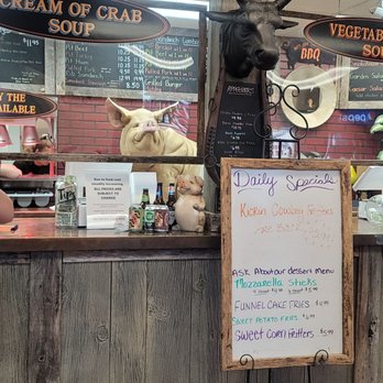 Hot Off The Coals BBQ - a cow's head on the counter - Barbeque Near Me - Easton, Maryland