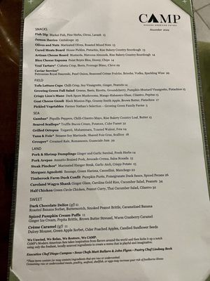 Menu photo 2 Camp Modern American Eatery Greenville, SC