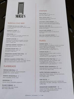 Menu photo 6 Moray's San Diego, CA