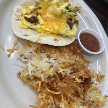 Austin Diner - Bacon taco plate was yummy and loved the crispy hash browns that came as a side. - Diners Near Me - Austin, Texas