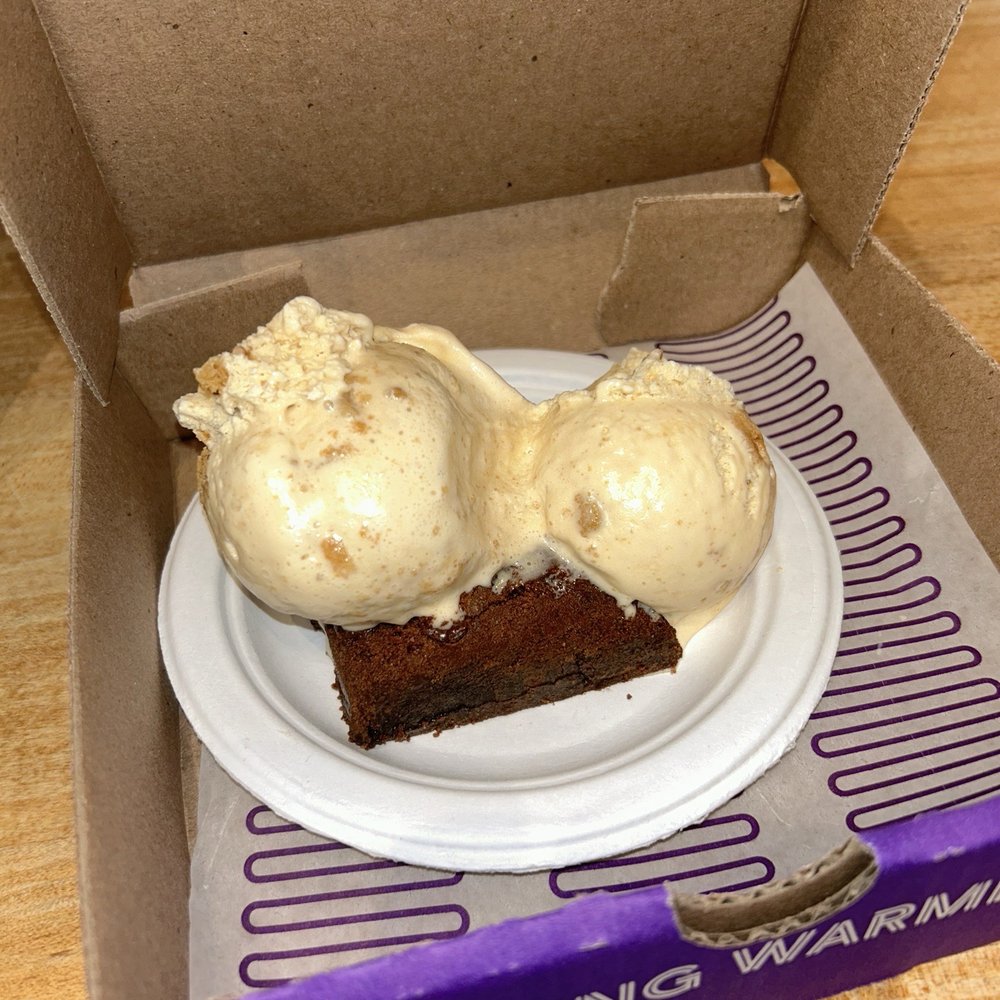 Ice Cream on a Brownie