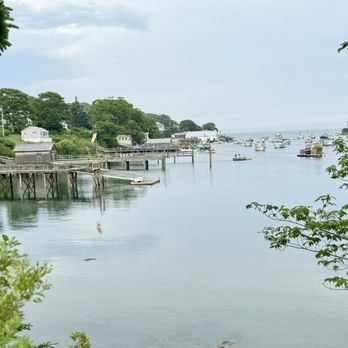 The Contented Sole - View from the outdoor patio. - Seafood Near Me - New Harbor, Maine