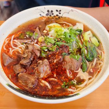 Yuanbao Jiaozi - Very spicy beef noddle soup - Chinese Near Me - Burlingame, California Yuanbao Jiaozi - Very spicy beef noddle soup - Chinese Near Me - Burlingame, California