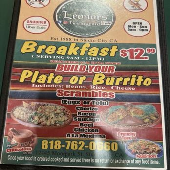 Leonors Vegetarian Mexican Restaurant - Mexican Near Me - Studio City, California