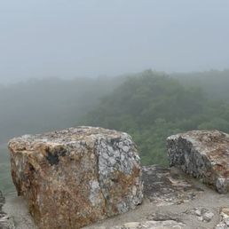 The view from the top of the tower (on a foggy day)