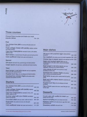 Menu photo 1 Kuchyň Praha 1, PR Menu photo 1 Kuchyň Praha 1, PR