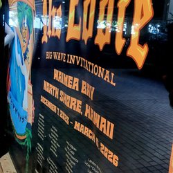 Hawaiian Island Creations - The Eddie Aikau Big Wave Invitational runs from December 7, 2025 to March 8, 2026. The list of surf competitors are on the bottom.