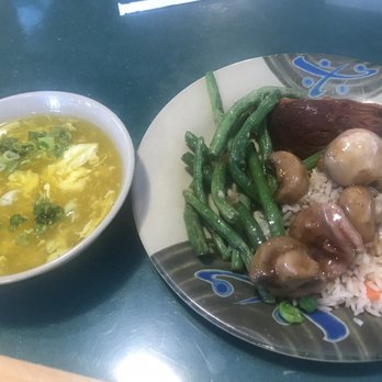 Jade Buffet - a plate of food and a bowl of soup - Chinese Near Me - Cincinnati, Ohio