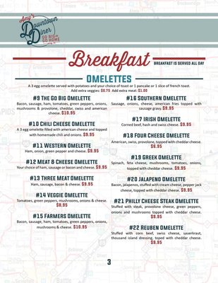 Menu photo 3 Amy's Downtown Diner Perry, MI