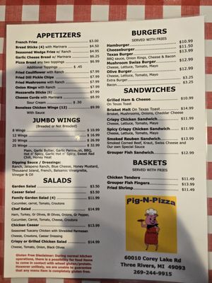 Menu photo 1 Pig-N-Pizza Three Rivers, MI