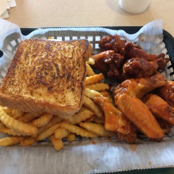 Jim Bob's Chicken Fingers - Wing plate with honey bbq and hot. Wings were very crispy. Honey bbq sauce was great, hot was just okay. - Chicken Wings Near Me - Opelika, Alabama Jim Bob's Chicken Fingers - Wing plate with honey bbq and hot. Wings were very crispy. Honey bbq sauce was great, hot was just okay. - Chicken Wings Near Me - Opelika, Alabama