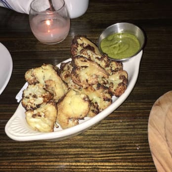 The Pomeroy - Roasted cauilisssssss and a great sauce to dip them in - New American Near Me - Astoria, New York