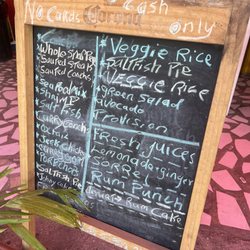 Biggy’s Central - The menu.