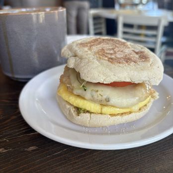 Cafe Soleil - Breakfast Sammy (sausage) - Coffee & Tea Near Me - Talent, Oregon