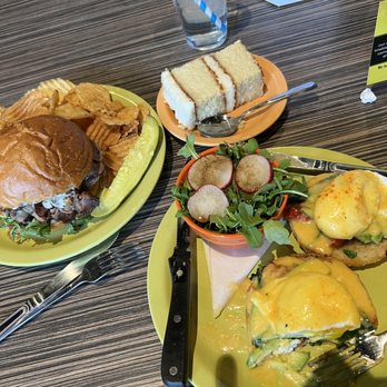Crust - Beef sandwich special (comes with a piece of cake) and florentine eggs Benedict - Bakeries Near Me - Fenton, Michigan Crust - Beef sandwich special (comes with a piece of cake) and florentine eggs Benedict - Bakeries Near Me - Fenton, Michigan