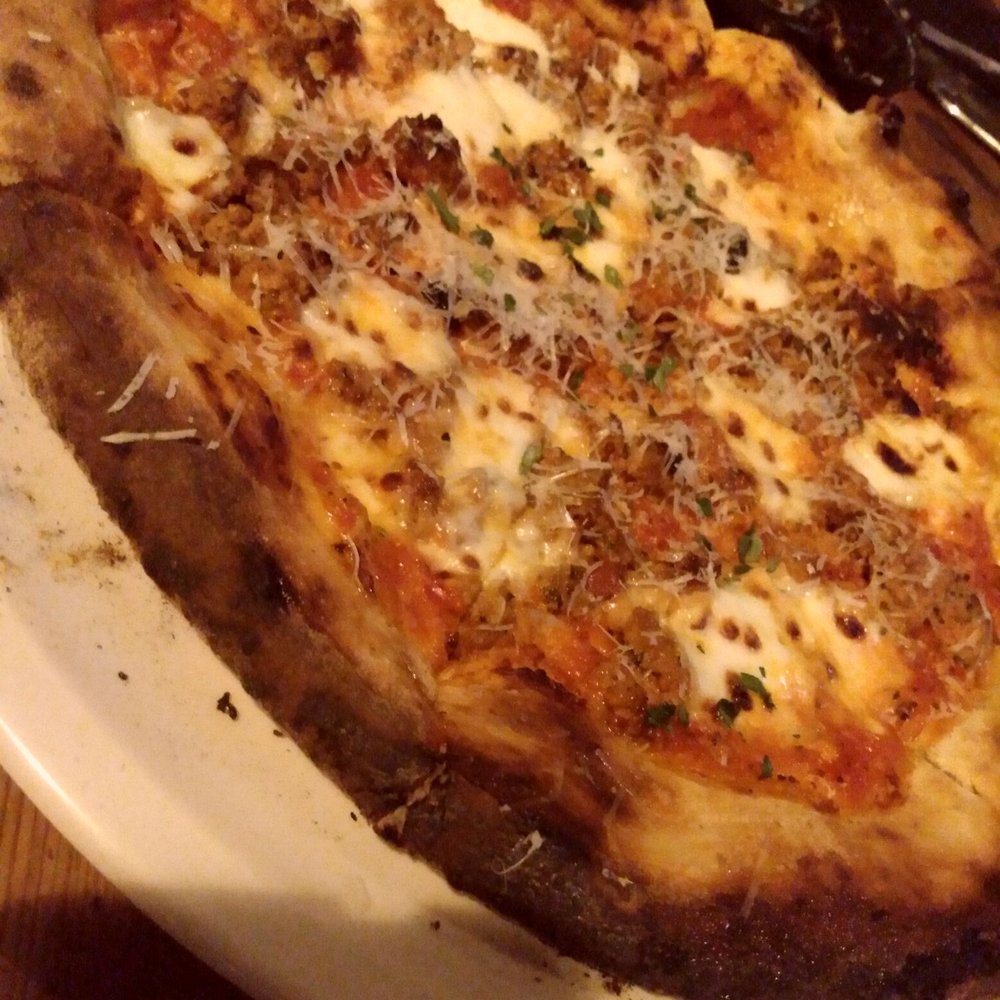 Forge Pizza - Meatball pizza well balanced. - Pizza Near Me - Napa, California Forge Pizza - Meatball pizza well balanced. - Pizza Near Me - Napa, California