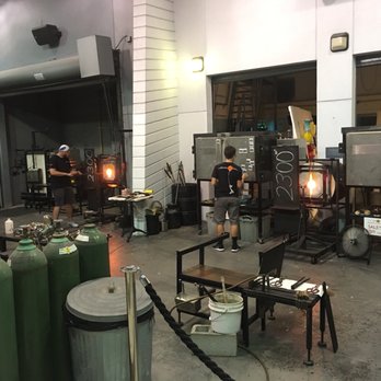Hollywood Hot Glass - The workshop from the "stadium seating" viewing area - Art Galleries Near Me - Hollywood, Florida Hollywood Hot Glass - The workshop from the "stadium seating" viewing area - Art Galleries Near Me - Hollywood, Florida