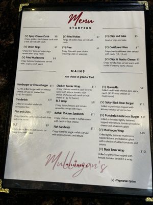 Menu photo 2 Mulligan's Gosport, IN