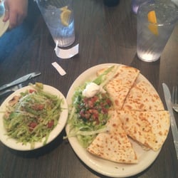 On The Green - Chicken quesadilla and Asian salad