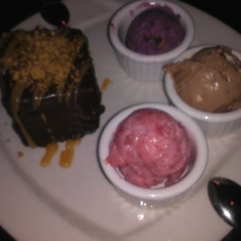 Dirty Oscar's Annex - Ice Cream Flight - Chiffon Cake, and ice cream (top to bottom): PB&J, Rocky Road, Strawberry. - Pubs Near Me - Tacoma, Washington Dirty Oscar's Annex - Ice Cream Flight - Chiffon Cake, and ice cream (top to bottom): PB&J, Rocky Road, Strawberry. - Pubs Near Me - Tacoma, Washington