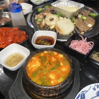Jong Ga House - Spicy soft Spicy Tofu Soup Lunch, corn cheese in the middle of grill - Korean Near Me - Oakland, California Jong Ga House - Spicy soft Spicy Tofu Soup Lunch, corn cheese in the middle of grill - Korean Near Me - Oakland, California