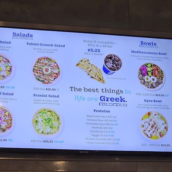 Nick The Greek - New menu to me, as of Aug 2025. I note an item i like, the gyro salad (arugula greens in balsamic with gyro meat) is gone - Greek Near Me - San Jose, California