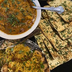 Rita's Gate of India - Coconut Curry, Garlic Naan, Lamb Biryani