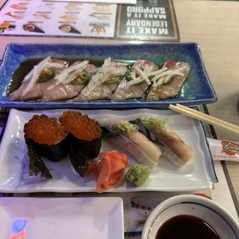 Tsuru Sushi - Hamachi ceviche appetizer, Ikura and Saba. - Japanese Near Me - San Leandro, California