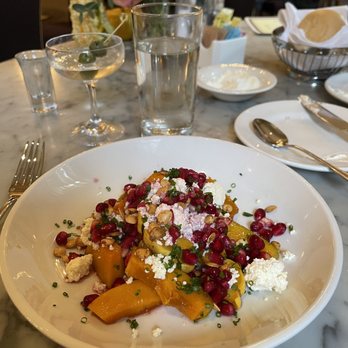 Gracie's - Winter Squash Salad with pomegranate seeds, ricotta and pepitas, offered on Thanksgiving 2021 - New American Near Me - Portland, Oregon