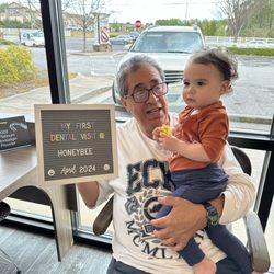 Honeybee Pediatric Dentistry - My little girl, her first visit documented with grandpa