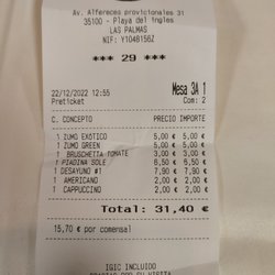 Cappucino House - Bill
