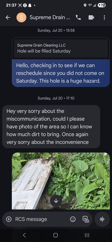 Slide of Supreme Drain Cleaning