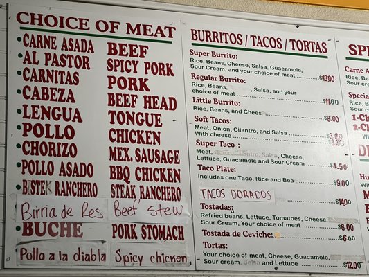 Menu photo 4 Los Gallos Taqueria Reno, NV