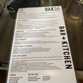 Oak 36 Bar & Kitchen - Menu - Bars Near Me - Savannah, Georgia Oak 36 Bar & Kitchen - Menu - Bars Near Me - Savannah, Georgia