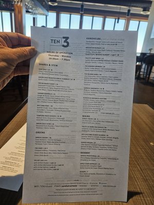 Menu photo 8 TEN 3 Albuquerque, NM