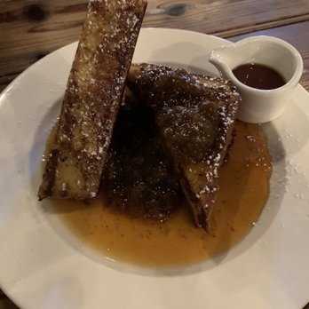 Rhubarb - French toast with fig reduction. - New American Near Me - Asheville, North Carolina Rhubarb - French toast with fig reduction. - New American Near Me - Asheville, North Carolina