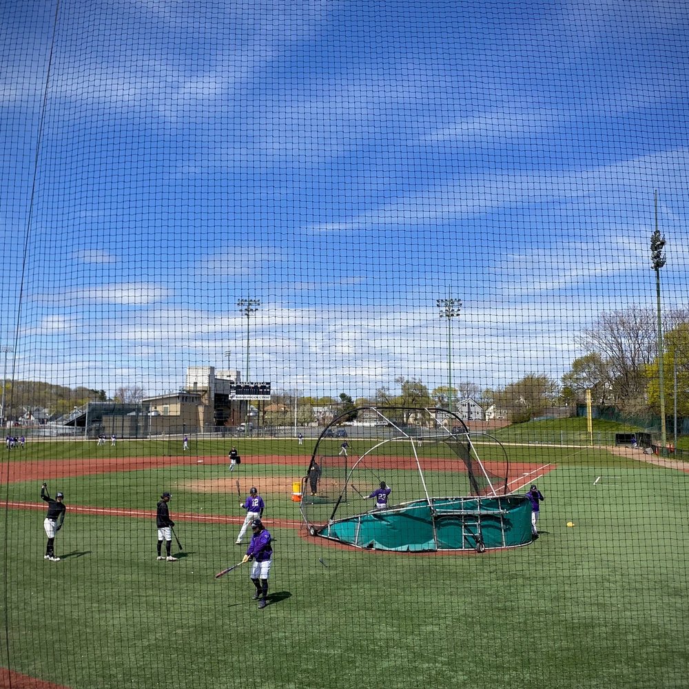 Fraser Field - Emerson College Baseball warm ups - Playgrounds Near Me - Lynn, Massachusetts