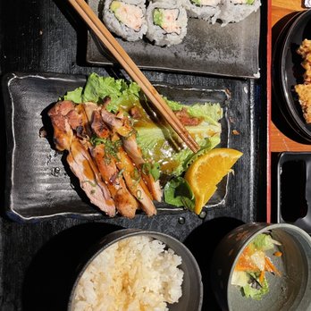Crazy Rock'N Sushi - California Rolls, Chicken and Rice and salad BENTO 2 ITEM - Sushi Bars Near Me - Glendale, California