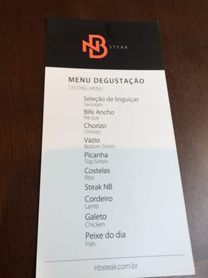 Menu photo 1 NB Steak São Paulo, SP