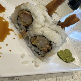 Cold tempura shrimp roll ... you've been warned. Cold tempura shrimp roll ... you've been warned.